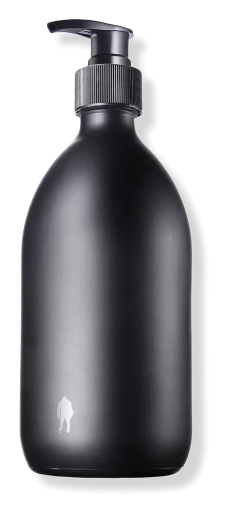 Beast Reusable Matte Black Glass Hand Wash Bottle