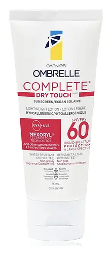 Garnier Ombrelle Complete Dry Touch Sunscreen Lotion for Sensitive Skin SPF 60