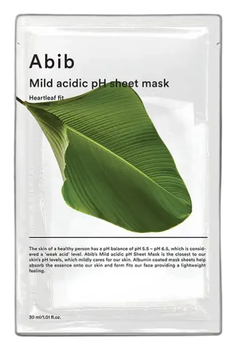 Abib Mild Acidic pH Sheet Mask Heartleaf Fit