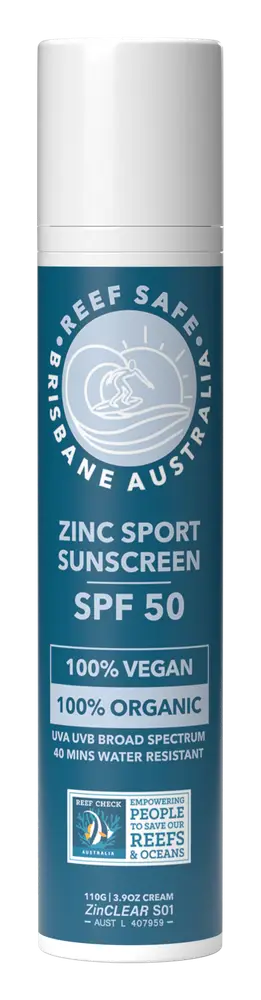 Reef Safe Zinc Sport Sunscreen SPF 50 Tan