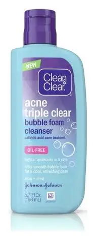 Clean & Clear Acne Triple Clear Bubble Foam Cleanser