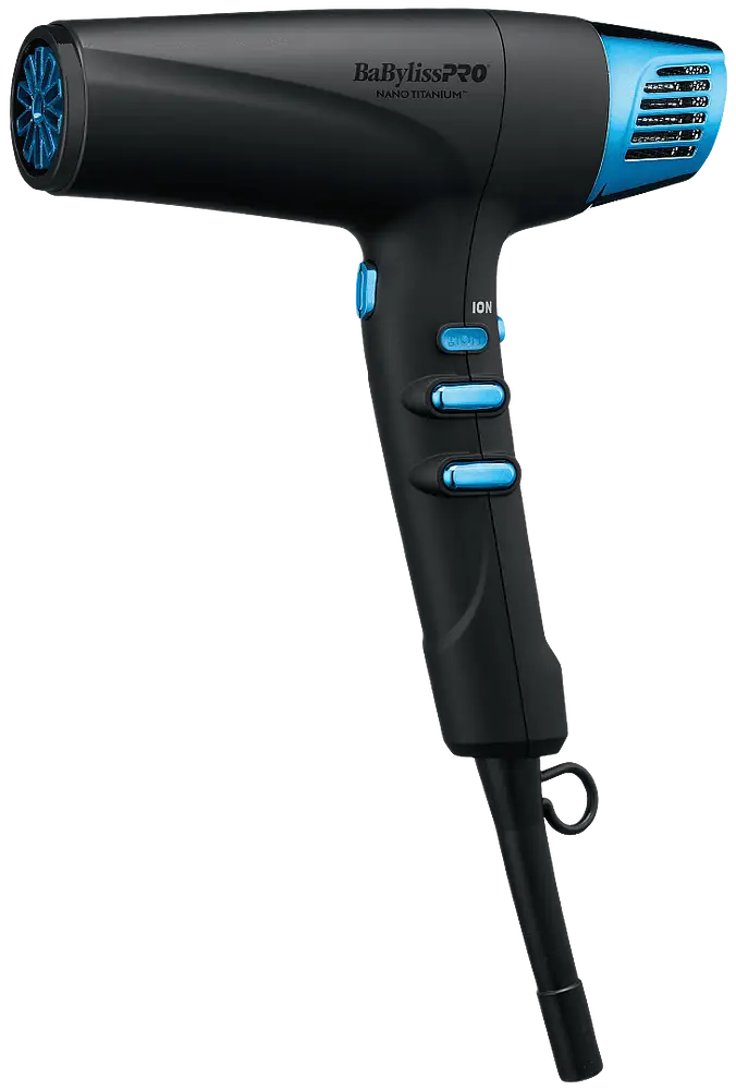 Babyliss Pro Nano Titanium Professional High-Speed Dual Ionic Dryer Black & Blue