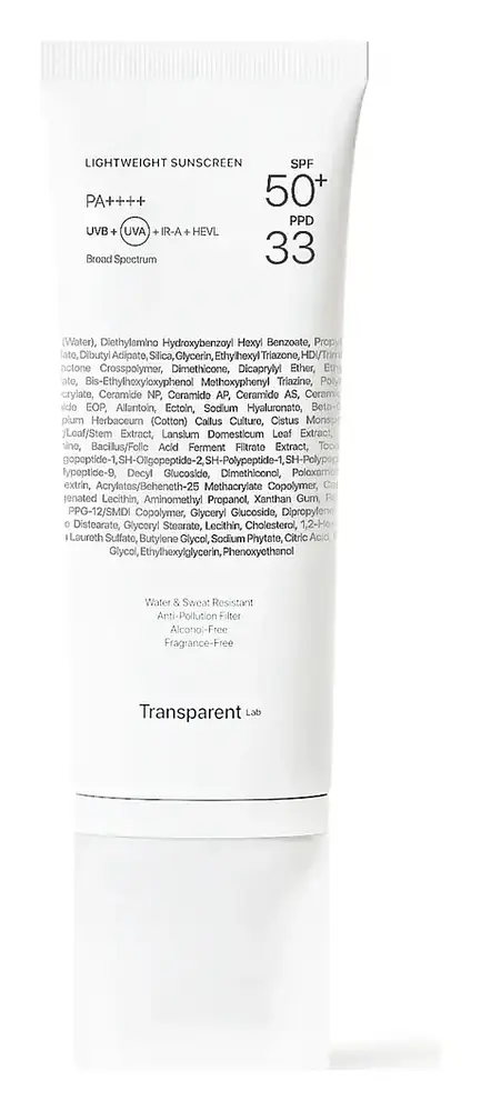 Transparent Lab Lightweight Sunscreen SPF50+
