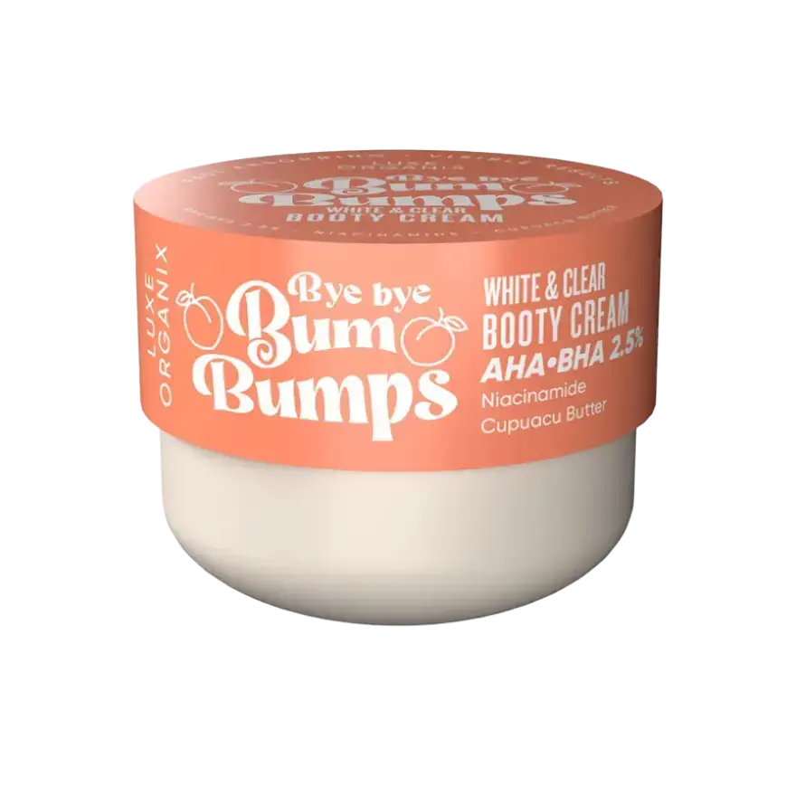 Luxe Organix Bye Bye Bum Bumps Booty Cream White & Clear