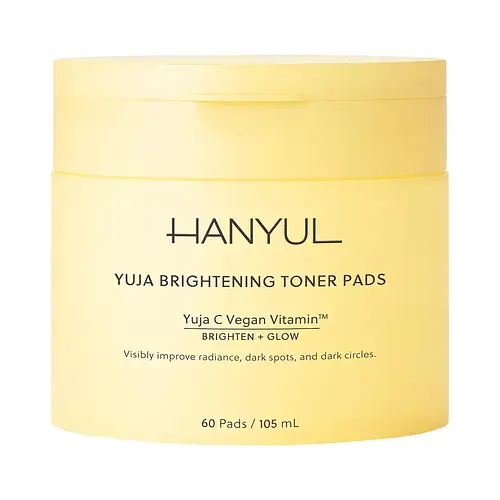 Hanyul Yuja Brightening Toner Pads with Vitamin C and Niacinamide