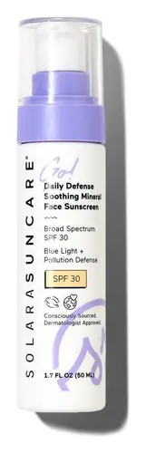 Solara Suncare Go! Daily Defense Soothing Mineral Face Sunscreen SPF 30