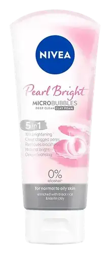 Nivea Pearl Bright 5 In 1 Microbubbles Deep Clean Clay Foam