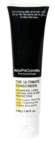 Accufix Cosmetics The Ultimate Sunscreen SPF 50+ PA++++