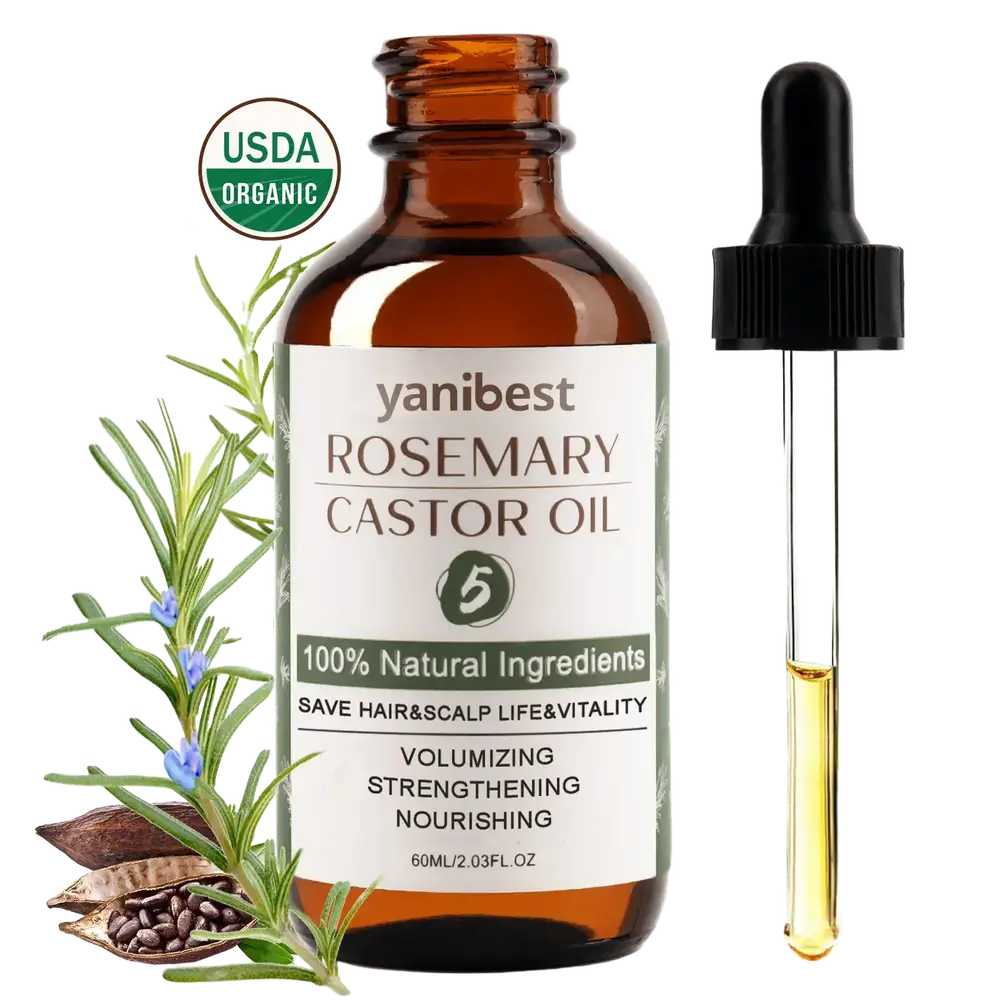 Yanibest 100% Natural Rosemary Castor Oil