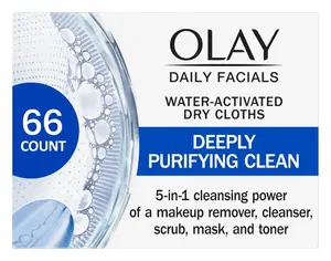 Olay Daily Facials Water-Activated Dry Cloths Deeply Purifying Clean