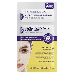 Skin Republic Two Step Hyaluronic Acid And Collagen Face Mask