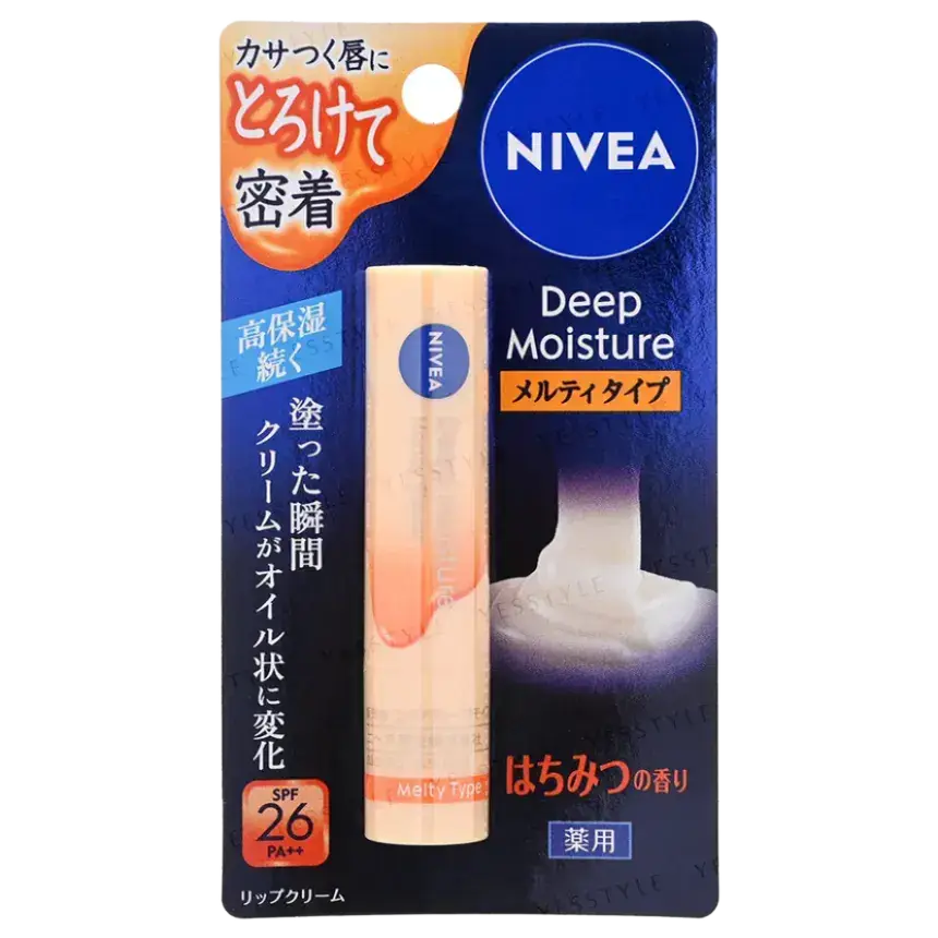 Nivea Deep Moisture Melty Type Lip Balm SPF 26 Honey