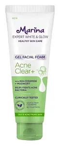 Marina Expert White & Glow Gel Facial Foam - Acne Clear+