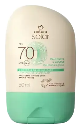 Natura Protector Solar Facial Pele Mista A Oleosa FPS 70