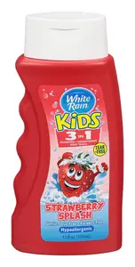 White Rain Kids 3 In 1 Shampoo + Conditioner Body Wash Strawberry Splash
