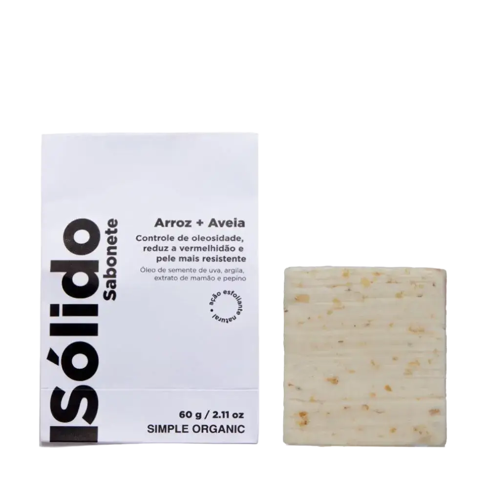 Simple Organic Isolido Sabonete Arroz + Aveia