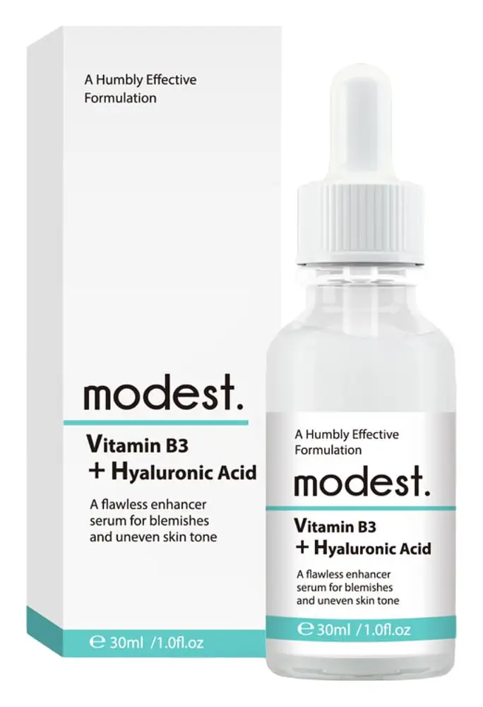 modest. Vitamin B3 + Hyaluronic Acid