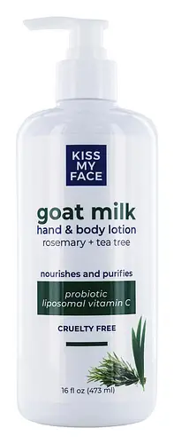 Kiss My Face Goat Milk Hand & Body Lotion Rosemary + Tea Tree