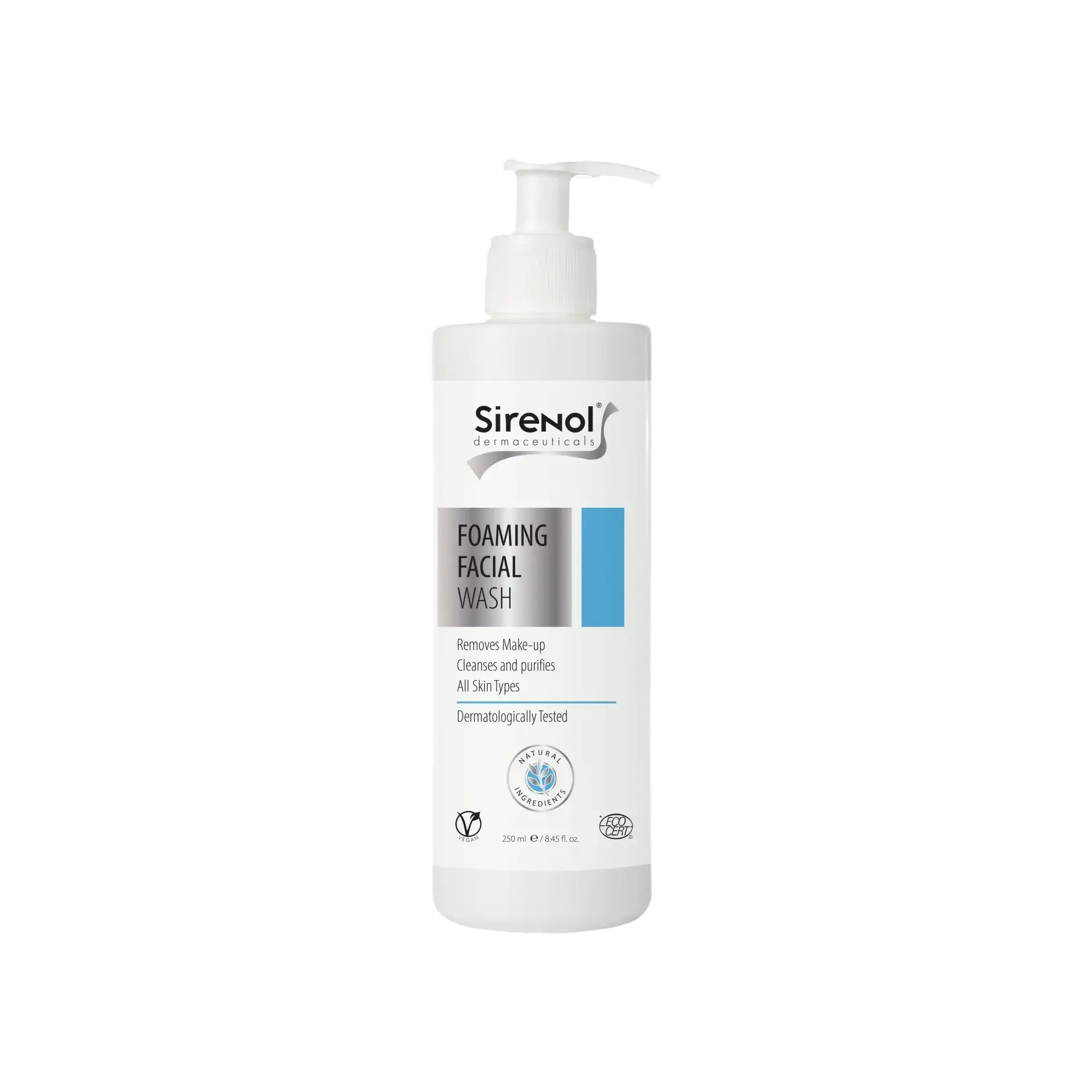 Sirenol Dermaceuticals Natural Witch Hazel Facial Cleansing Foam