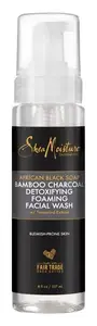 Shea Moisture African Black Soap Bamboo Charcoal Detoxifying Foaming Facial Wash