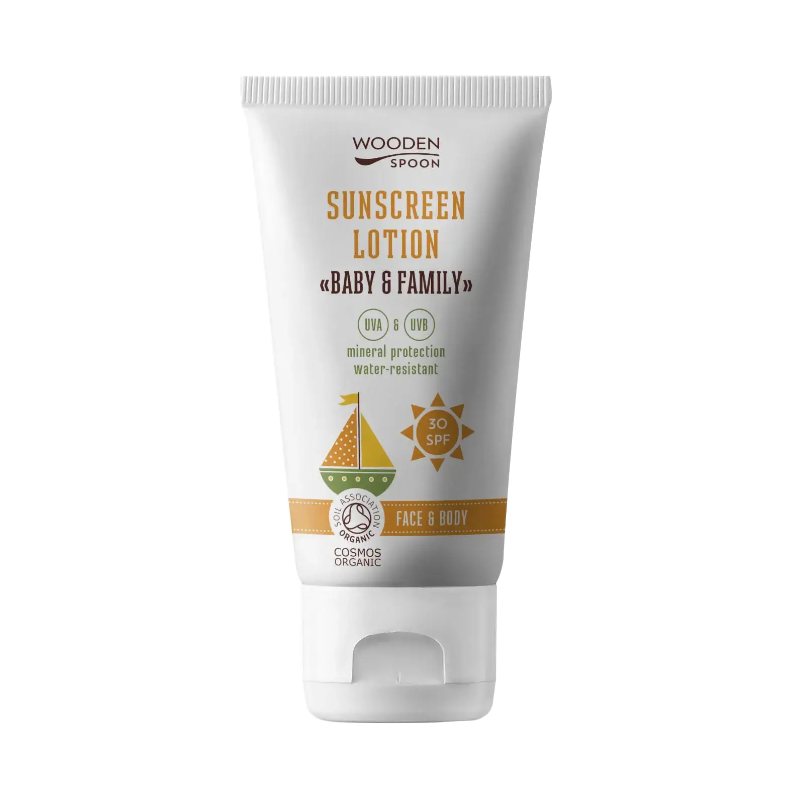 Wooden Spoon Sunscreen Lotion Baby & Family SPF 30