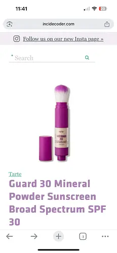 Tarte Tarteguard mineral powder