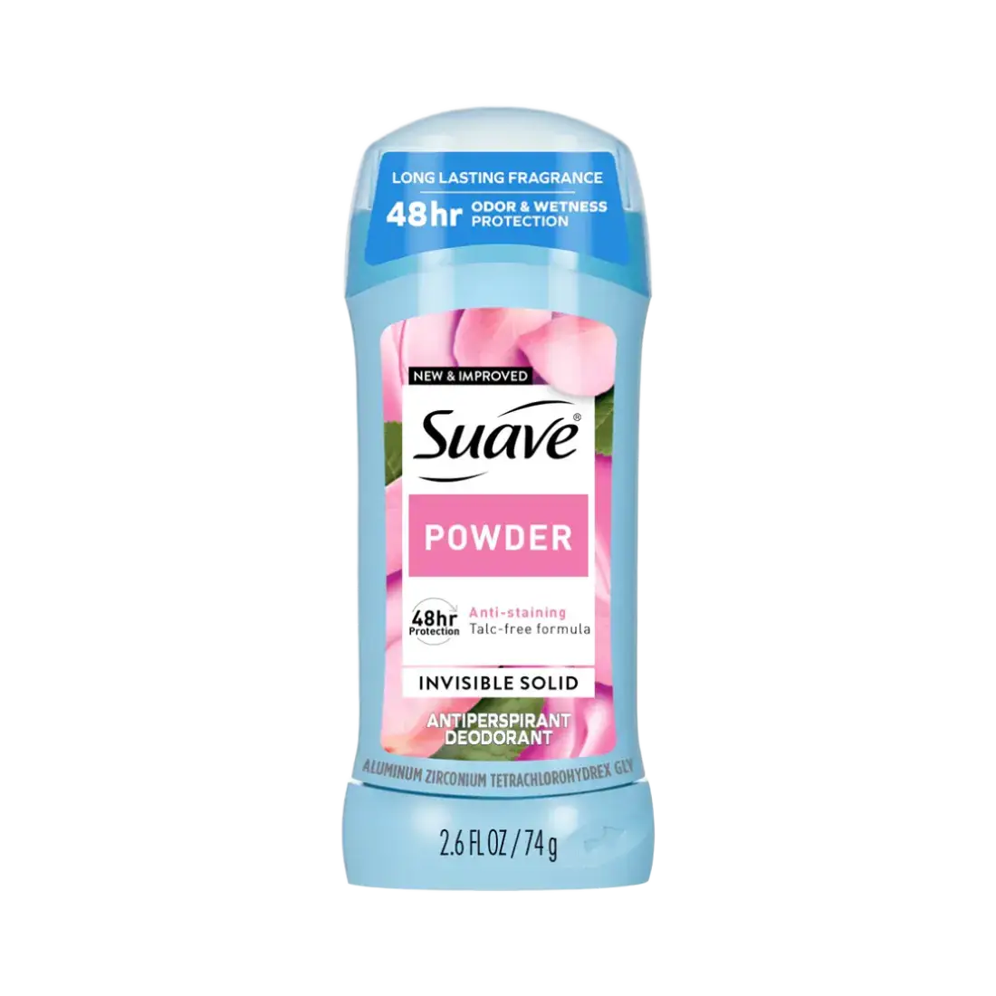 Suave Invisible Solid Antiperspirant Deodorant Stick Powder