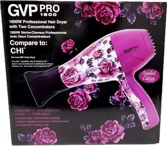 Generic Value Products 1800W Pro Hair Dryer Floral