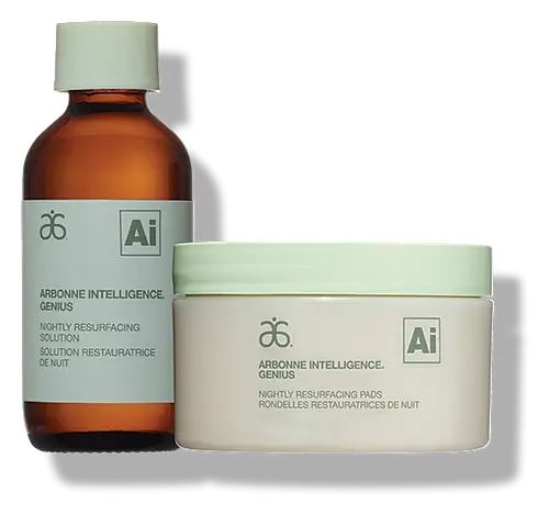 Arbonne Intelligence Genius Nightly Resurfacing Pads & Solution