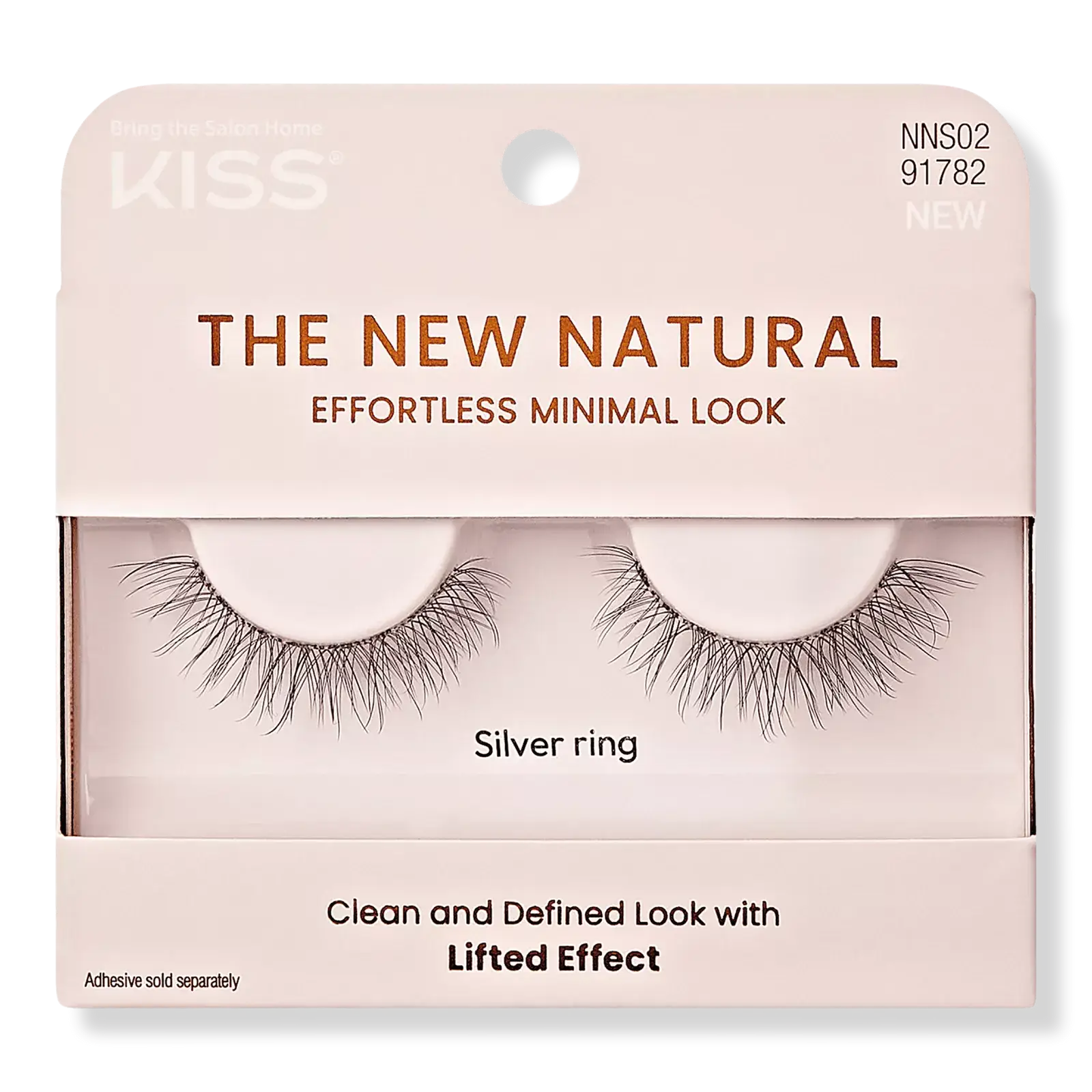 Kiss The New Natural False Eyelashes Silver Ring
