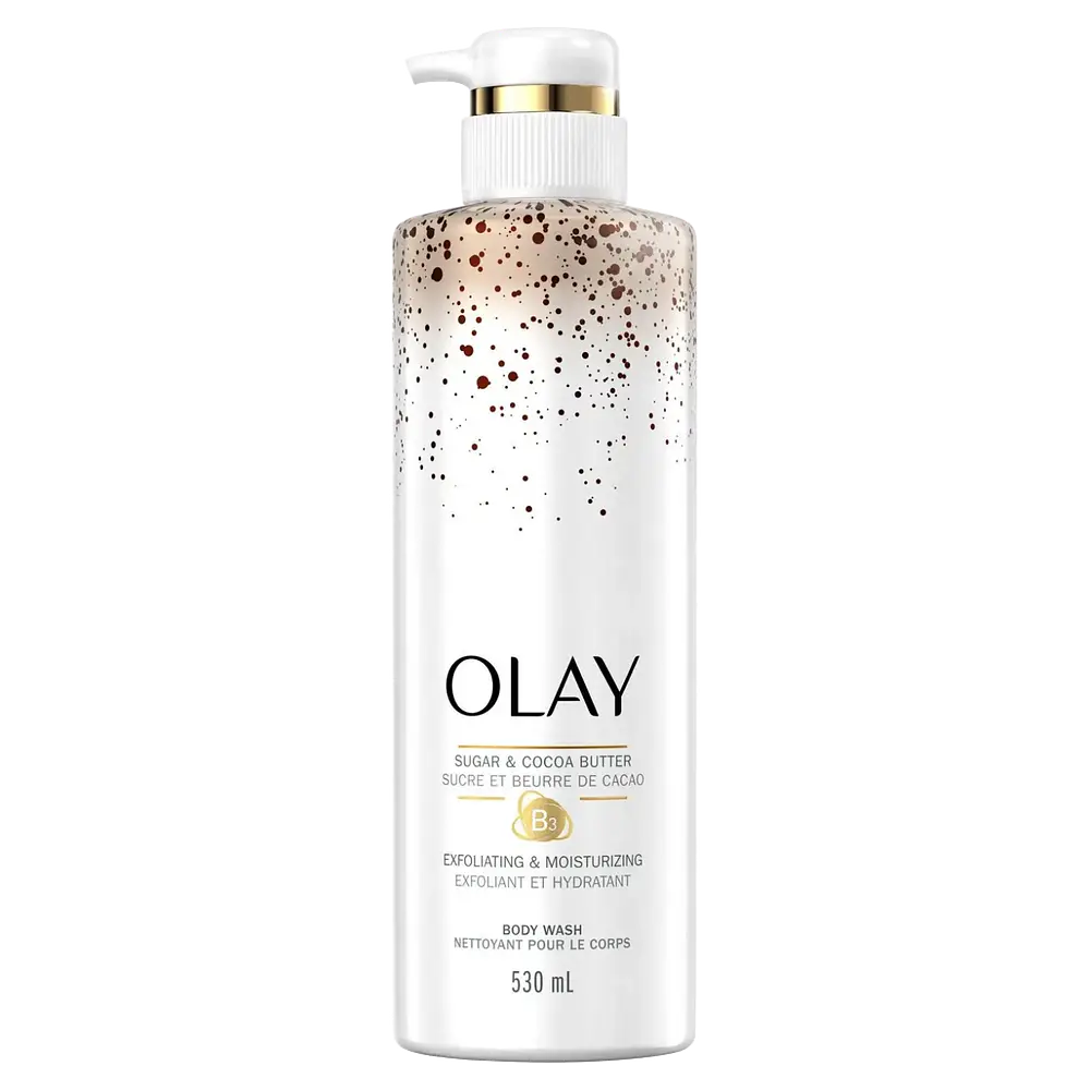 Olay Exfoliating & Moisturizing Body Wash with Sugar, Cocoa Butter and Vitamin B3