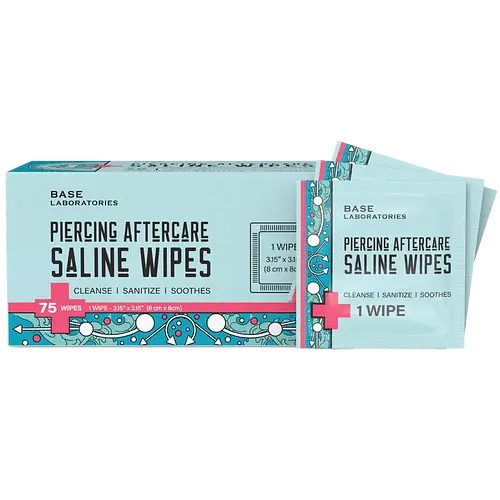 Base Laboratories Piercing Aftercare Saline Wipes
