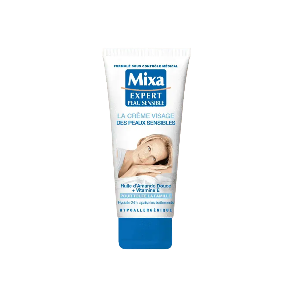 Mixa La Crème Visage Des Peaux Sensibles Huile D'Amande Douce + Vitamine E