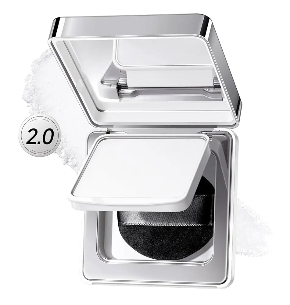 Carslan 2.0 Black Magnet Soft Focus Powder, Waterproof Translucent Pressed Setting Powder, 24H Longlasting Talc-Free Face Powder, Oil Control Compact Makeup,03 Translucent For Sensitive Skin Transparent