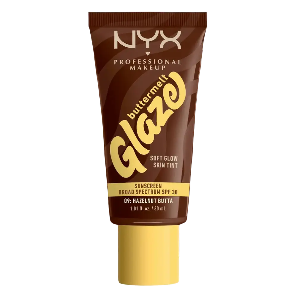 NYX Cosmetics Buttermelt Glaze Soft Glow Skin Tint SPF 30 09 Hazelnut Butta