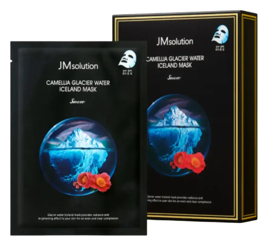 JMsolution Camellia Glacier Water Iceland Mask Snow