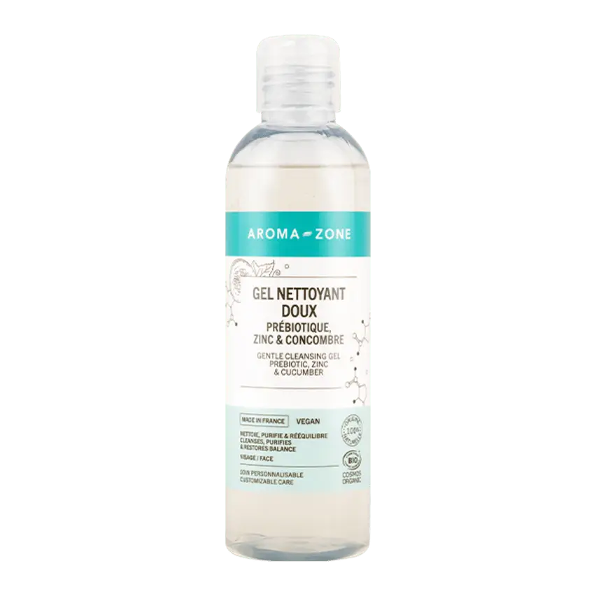 Aroma-Zone Gel nettoyant doux Prébiotique, Zinc & Concombre
