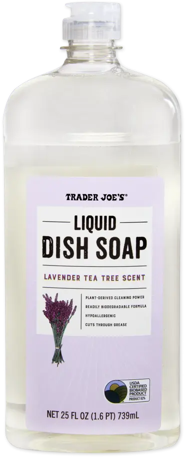 Trader Joe's Liquid Dish Soap Lavender Tea Tree Scent