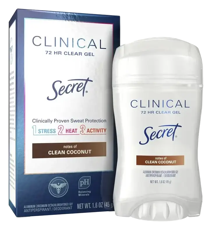 Secret Clinical Strength Clear Gel Antiperspirant Clean Coconut