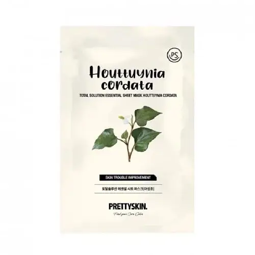 Pretty Skin Total Solution Essential Sheet Mask Houttuynia Cordata