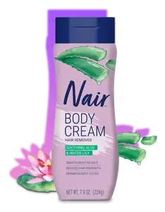 Nair Body Cream Hair Remover Soothing Aloe and Water Lily