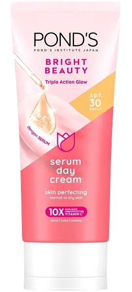 Pond's Bright Beauty Triple Action Glow Skin Perfecting Serum Day Cream SPF 30 PA+++