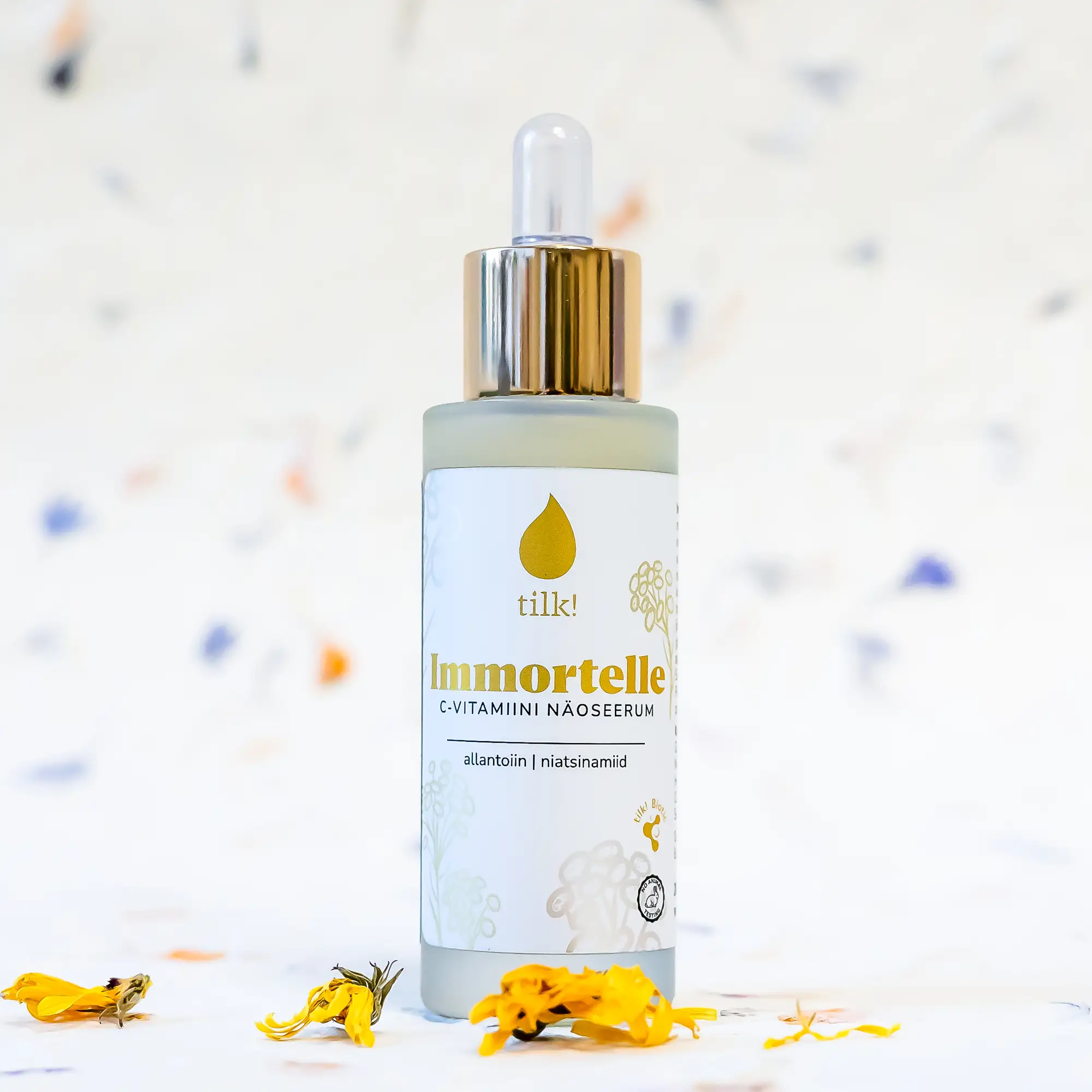 tilk! Immortelle Face Serum With Vitamin C, Allantoin, And Niacinamide
