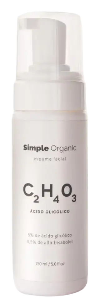Simple Organic Espuma Facial de Ácido Glicólico