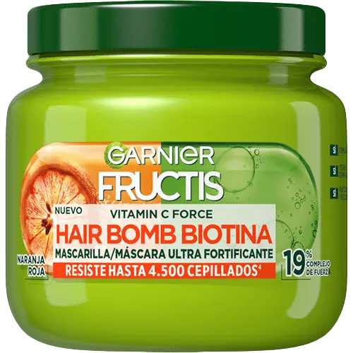 Garnier Fructis Vitamin C Force Hair Bomb Biotina Mascarilla Spain