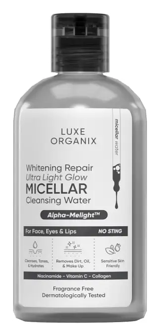 Luxe Organix Whitening Repair Ultra Light Glow Micellar Cleansing Beauty Water