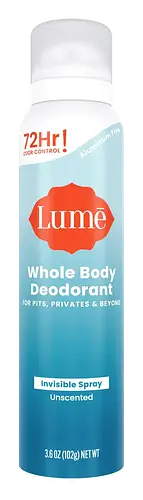 Lume Invisible Spray Deodorant Unscented
