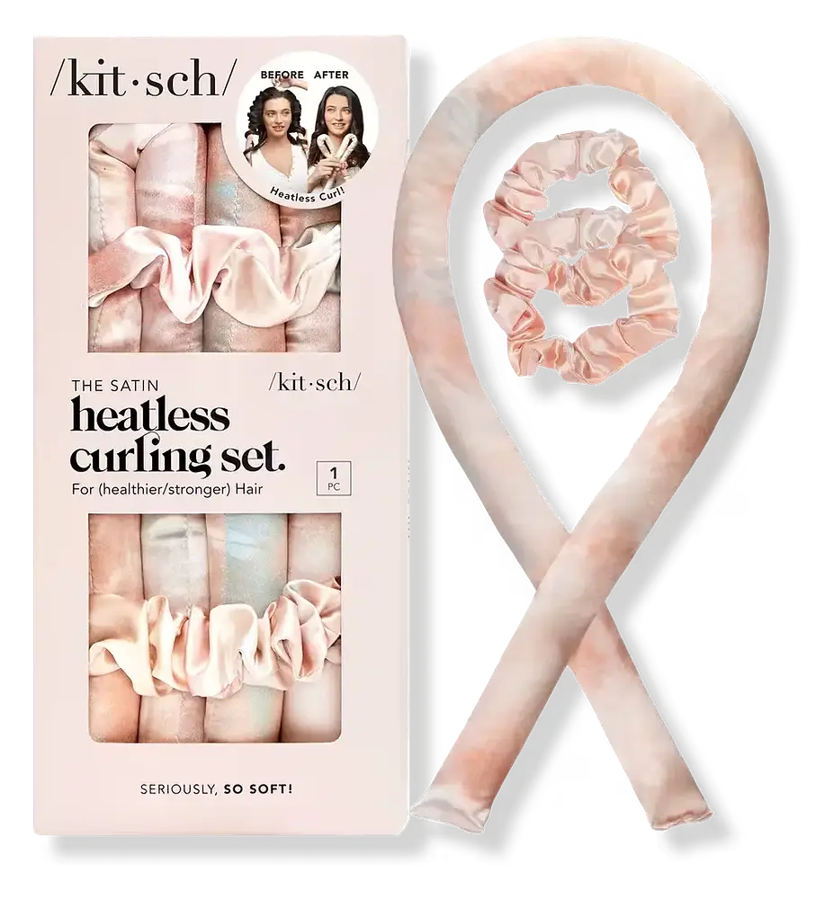 Kitsch Satin Heatless Curling Set Sunset Tie Dye