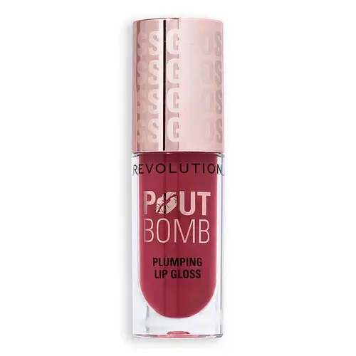 Revolution Beauty Pout Bomb Plumping Lip Gloss Rosewood Rose Pink