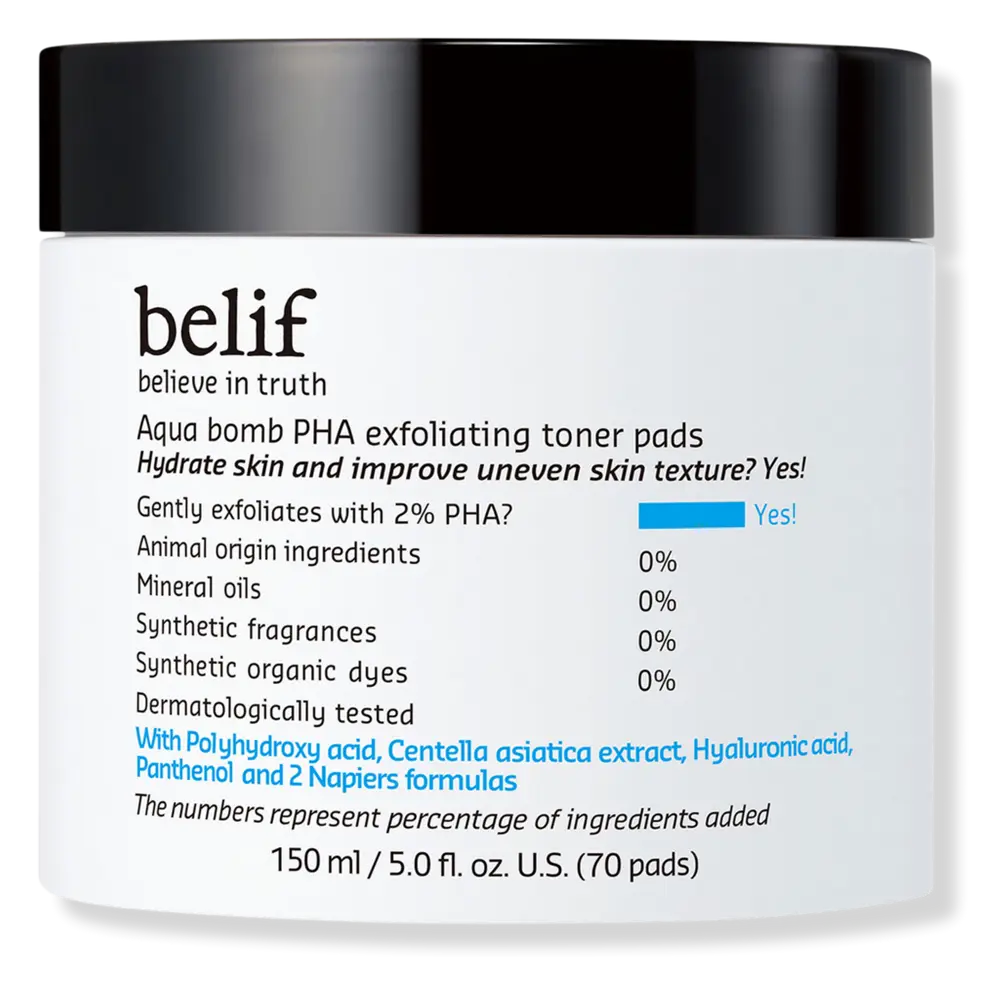 Belif Aqua Bomb PHA Exfoliating Toner Pads